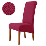 housse chaise mariage tissu carreaux beige moderne adhésif XL salon restaurant
