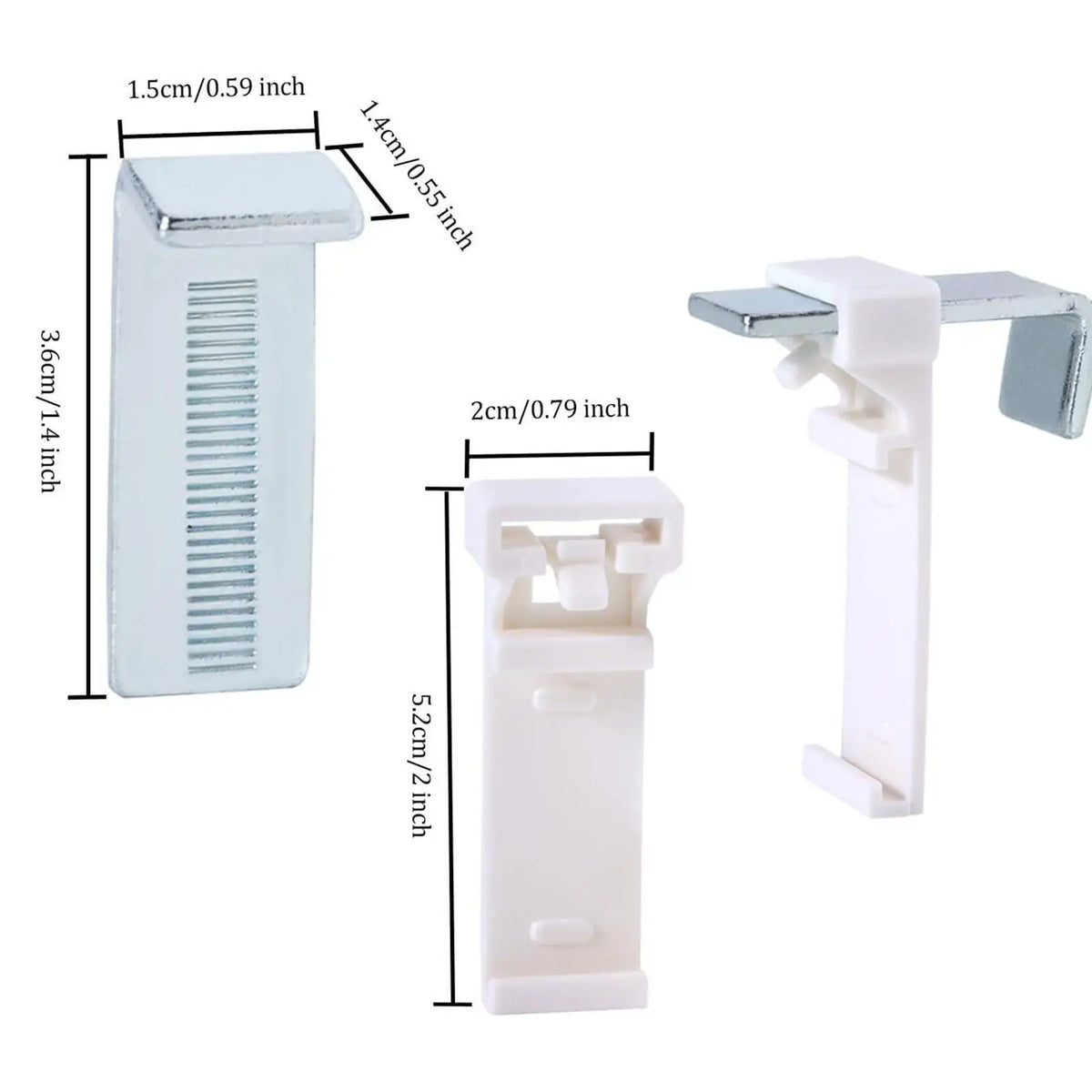 supports rideau blancs modernes sans perçage facile clips fenêtre pièces