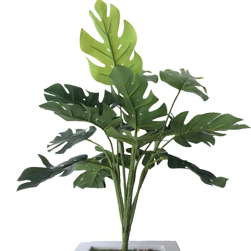plantes artificielles vertes extérieures décoration jardin feuilles naturelles modernes tringle fixations textures variées