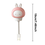 veilleuses nuit animées ours lapin télécommande usb blanc rose moderne enfants chambre