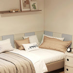 panneaux protection murale adhésifs anti choc modernes bleu clair gris rose pâle vert texture
