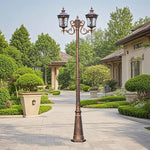 lampe rue industrielle led bronze élégante vintage ip65 éclairage public fer aluminium hand brushed
