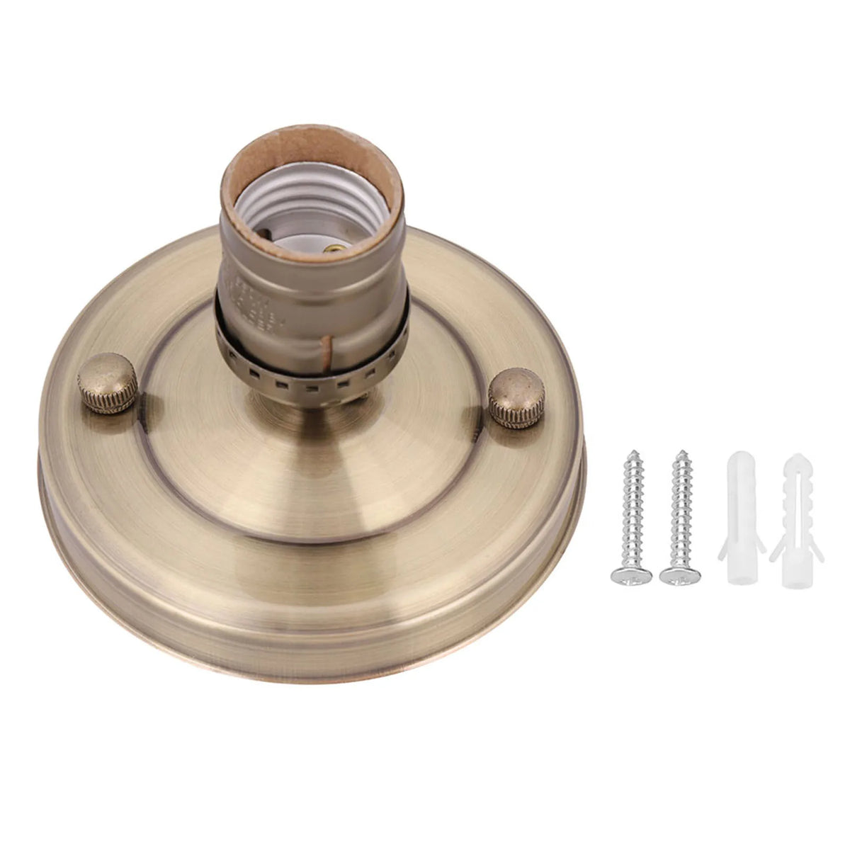 support lampe suspension vintage noir doré élégante brillance E26 E27