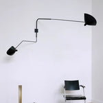 Applique murale noire style nordique avec ampoule LED