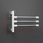 porte serviettes mural blanc barres métalliques adhésif minimaliste moderne bain pliable mobile