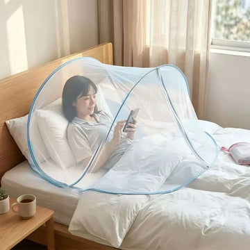 moustiquaire populaire lit pliante polyester moderne blanc bleu rose translucent voyage chambre sieste portable