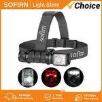 lampe frontale rechargeable led 20w 2100lm ip66 usb noir ceinture ajustable