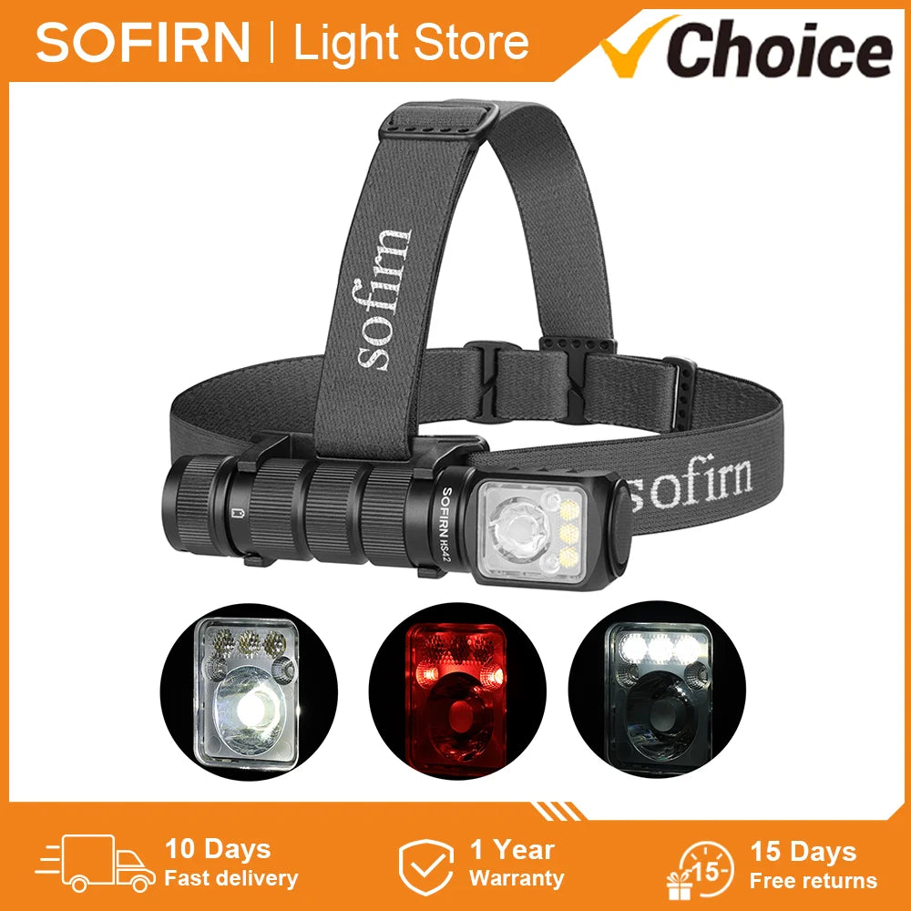 lampe frontale rechargeable led 20w 2100lm ip66 usb noir ceinture ajustable