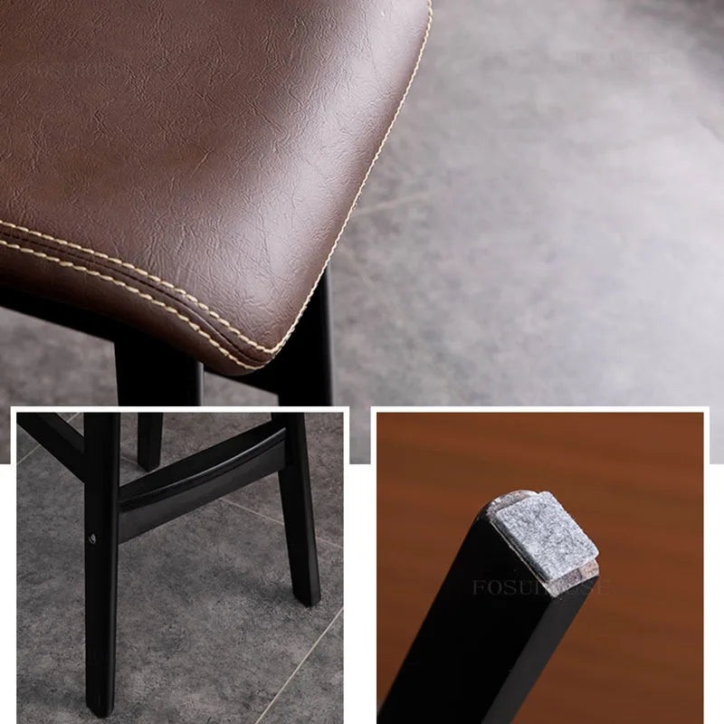 tabouret bar moderne simili cuir noir vert marron gris maison reception commercial