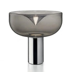 lampe table led transparente moderne base métallique interrupteur tactile vde certifié flux lumineux variable