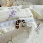Détail du tissu coton de la parure de lit fleurie