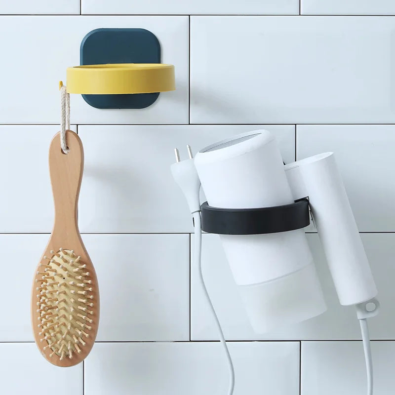 support mural sèche cheveux adhésif moderne vert gris rouge noir blanc opacité rechargeableABS