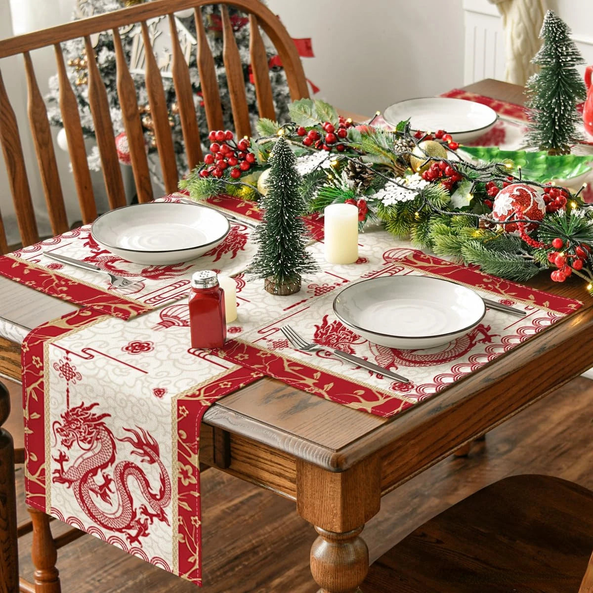Set de table utilisé pour une décoration de table festive Nouvel An Lunaire