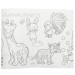 papier colorier géant illustré animaux floraux enfants opaques crayons couleurs stylos bille
