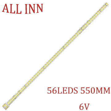 barre lumineuse led jaune industrielle 6v 56 leds 550mm connecteurs blancs