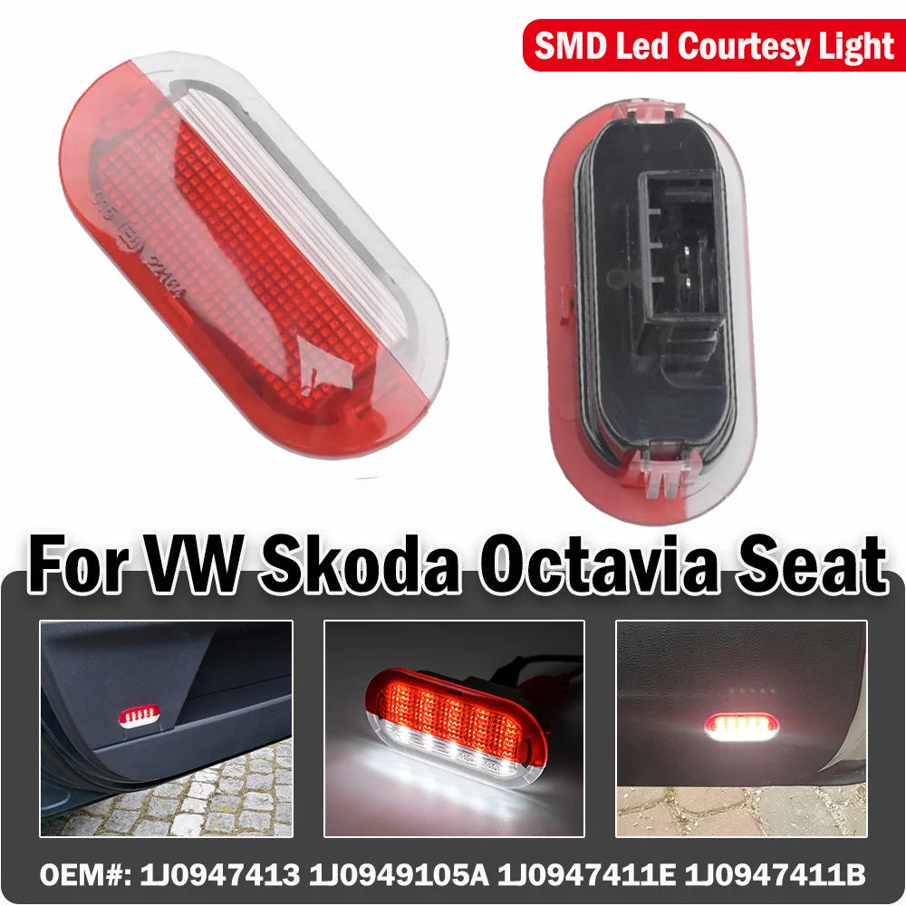 lampe bienvenue led rouge transparent voiture clips moderne minimaliste 71mm 37mm 33mm
