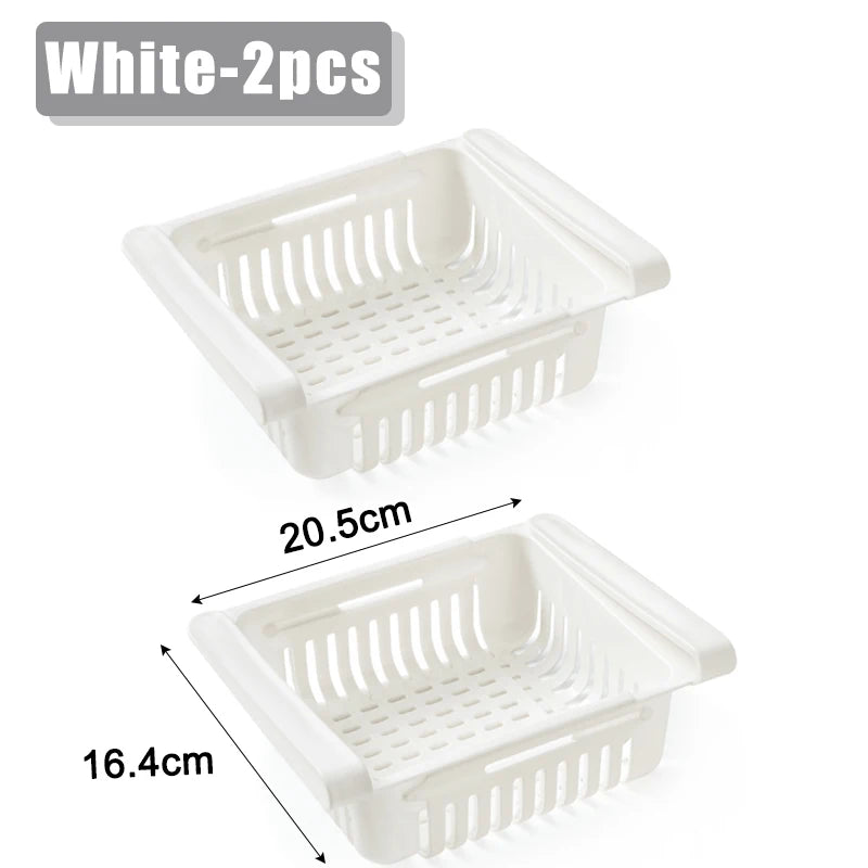 organiseur réfrigérateur rose bleu blanc grille perforations moderne clips pliables.storage.box.frigo