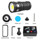 lampe torche sous marine led rechargeable intense éblouissante robuste moderne poignée