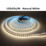 ruban led flexible 120leds 24v blanc bleu jaune vert double faced tape decoration moderne