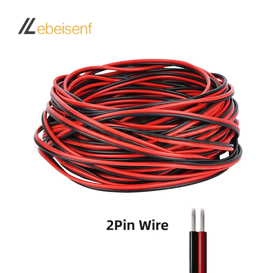 câbles électrique couleur multiple 22AWG 5m 10m led rgb cct diy cuisine éclairage