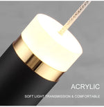 suspension lumineuse moderne élégante translucides noir doré blanc chambre salon étude lumière
