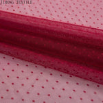 tulle polyester blanc rose noir rouge motifs points translucide textile bricolage fashion cute