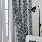 rideau gris floral opacité classique polyester moderne maison