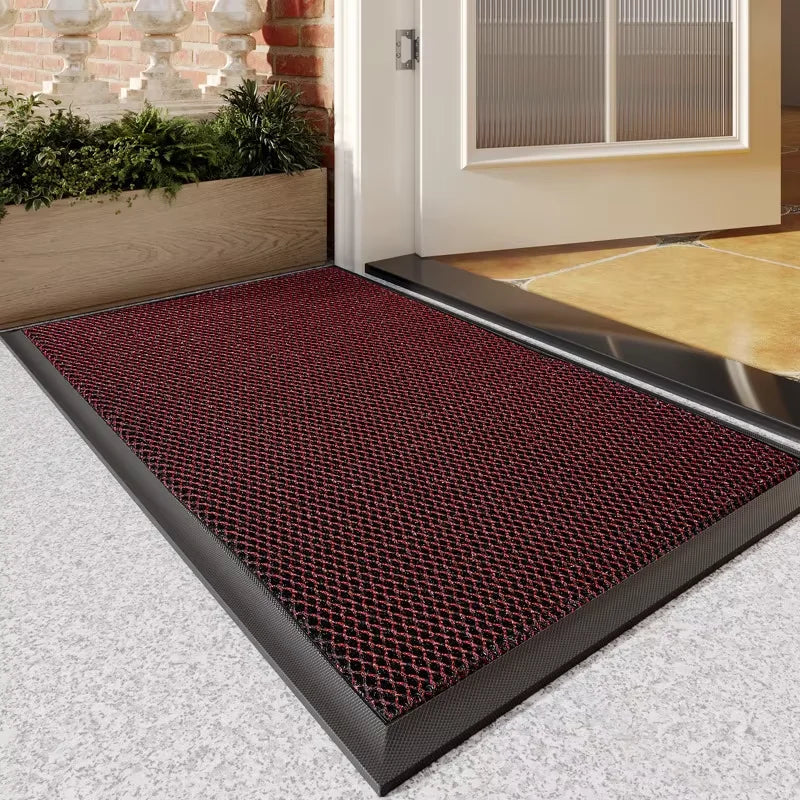 tapis antidérapant moderne noir gris résistant l'eau anti bactéries imperméable hexagonal porte bain sol