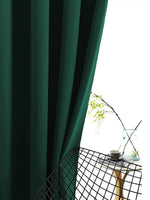 rideau vert foncé moderne métalliques opacité polyester uni chambre salon fenêtre