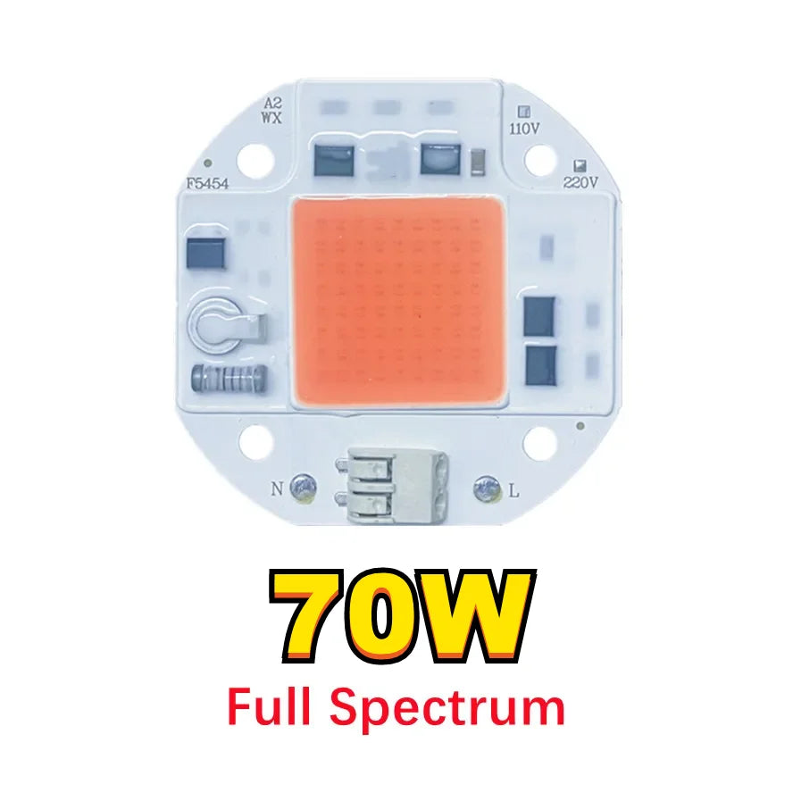 Chip LED COB 50W 70W 100W blanc orange full spectrum connecteurs solderless modernes