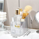 boîte rangement cosmétique transparente rayures verticales moderne minimaliste grilles petites grilles grandes