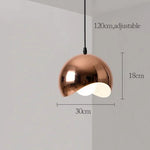 suspension lumineuse moderne rose doré brillante métallique câble noir éclairage scandinave e27