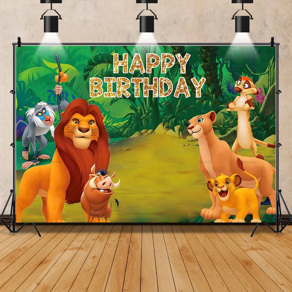 Toile de fond Simba pour baby shower