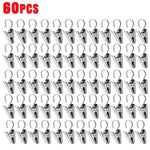 pinces tissu argentées clips rideau robustes décoration moderne 10pcs 20pcs 30pcs 50pcs 60pcs