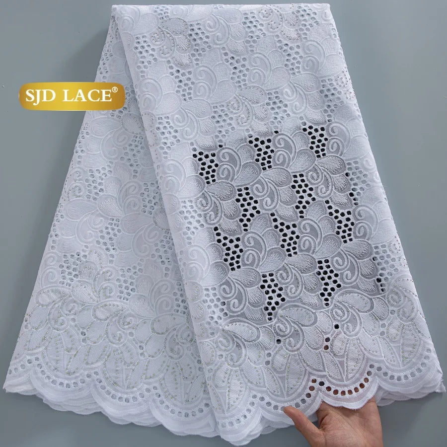 dentelle blanche africaine haute qualité motifs géométriques floraux tissu classique occasionnelle