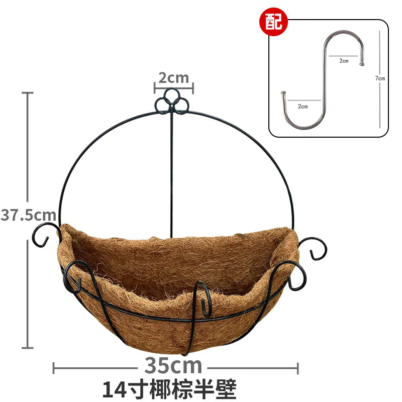 pots fleurs suspendus coir noir marron chaînes métalliques moderne minimaliste jardinintérieur