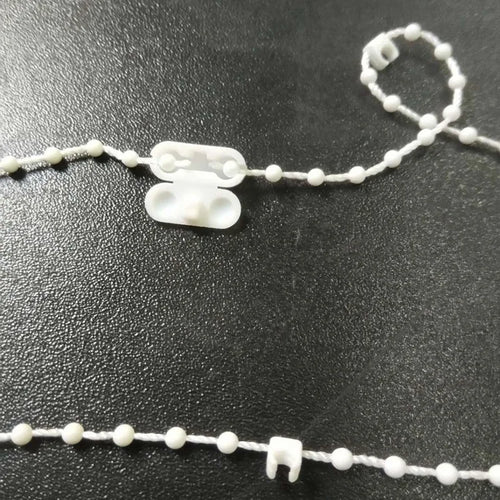 chaîne rideau blanc rondes stores enrouleurs clips moderne extérieure fenêtre française