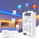 contrôleur led zigbee 3.0 wifi rgb rgbcct bande lumière ajustement luminosité télécommande application mobile