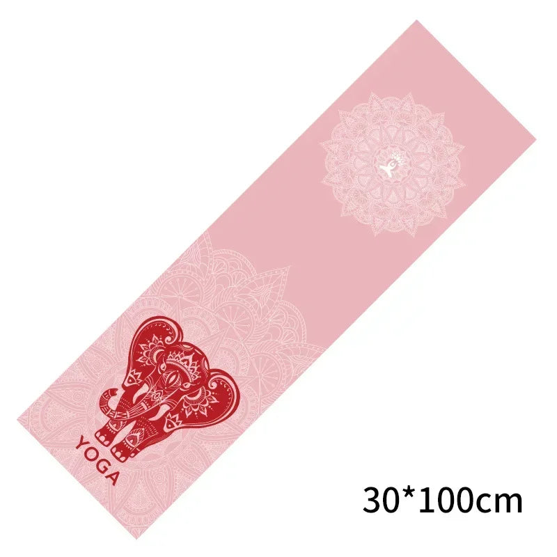 serviette yoga rose bleu mandala motifs floraux moderne 100cm matériaux fibre superfine