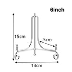 supports assiettes réutilisables or argent modernes clips élégants 10 12 cm