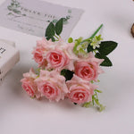 décoration intérieure bouquet artificiel roses soie classique blanc violet noir