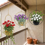 pots fleurs suspendus or noir modernes minimalistes chaîne résistants usure