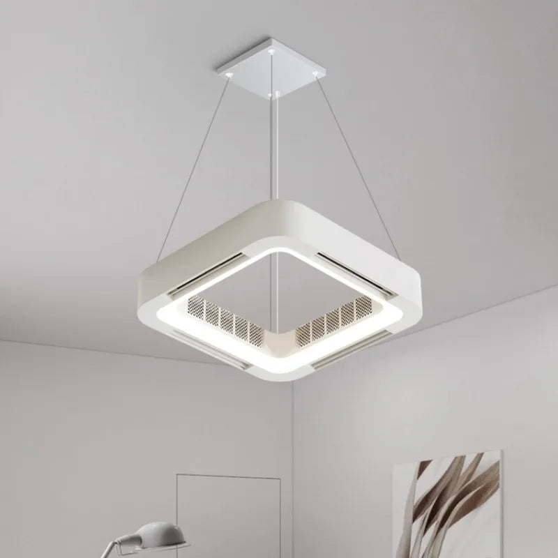 lampe moderne blanche rectangulaire sans ventilateur invisible éclairage led silencieux certification vde ul rohs