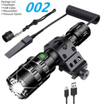 torche rechargeable led intense résistante choc auto défense camping chasse lumière noire moderne