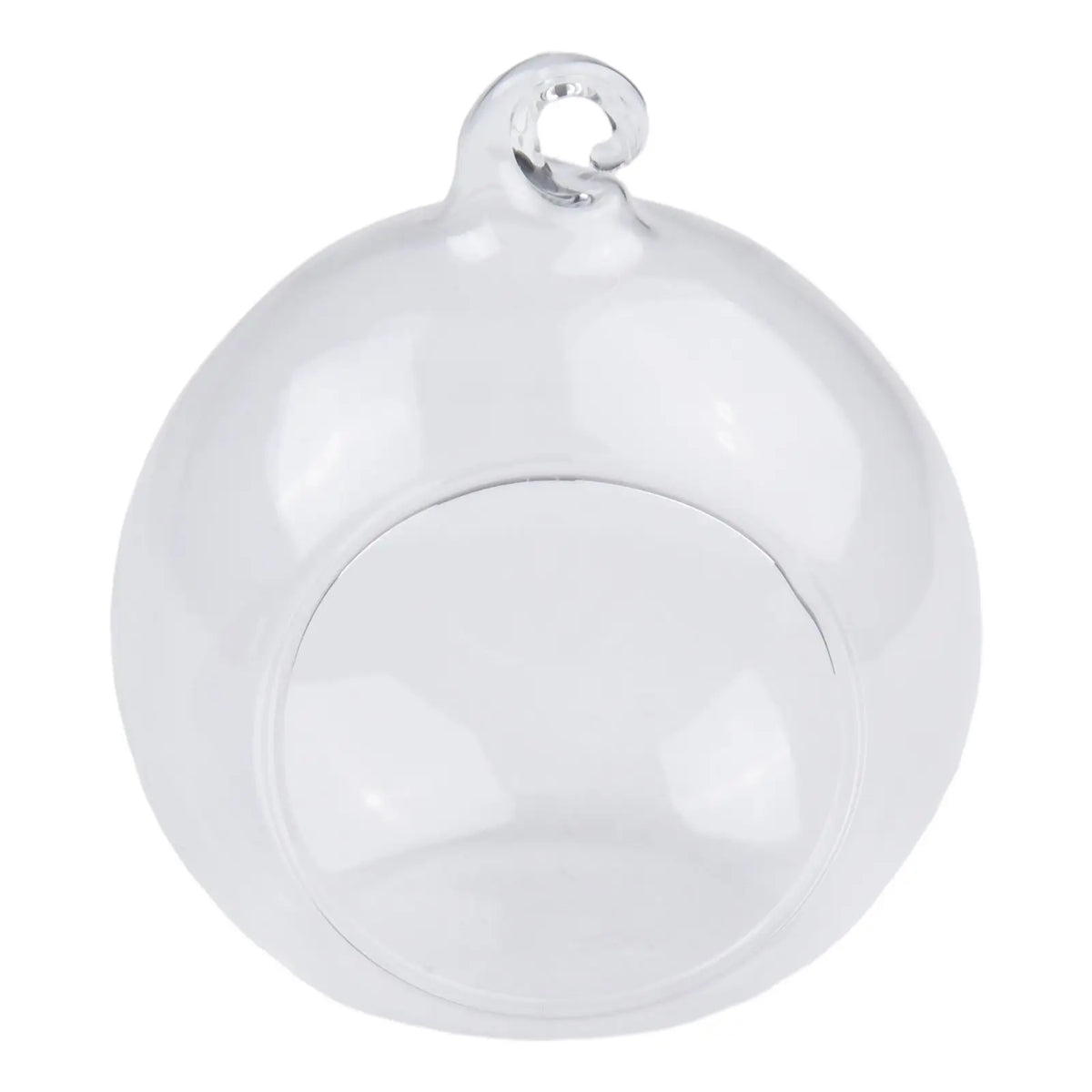 boule noël transparente classique anneau métallique décoration intérieure extérieure très transparente 10cm 12cm 8cm