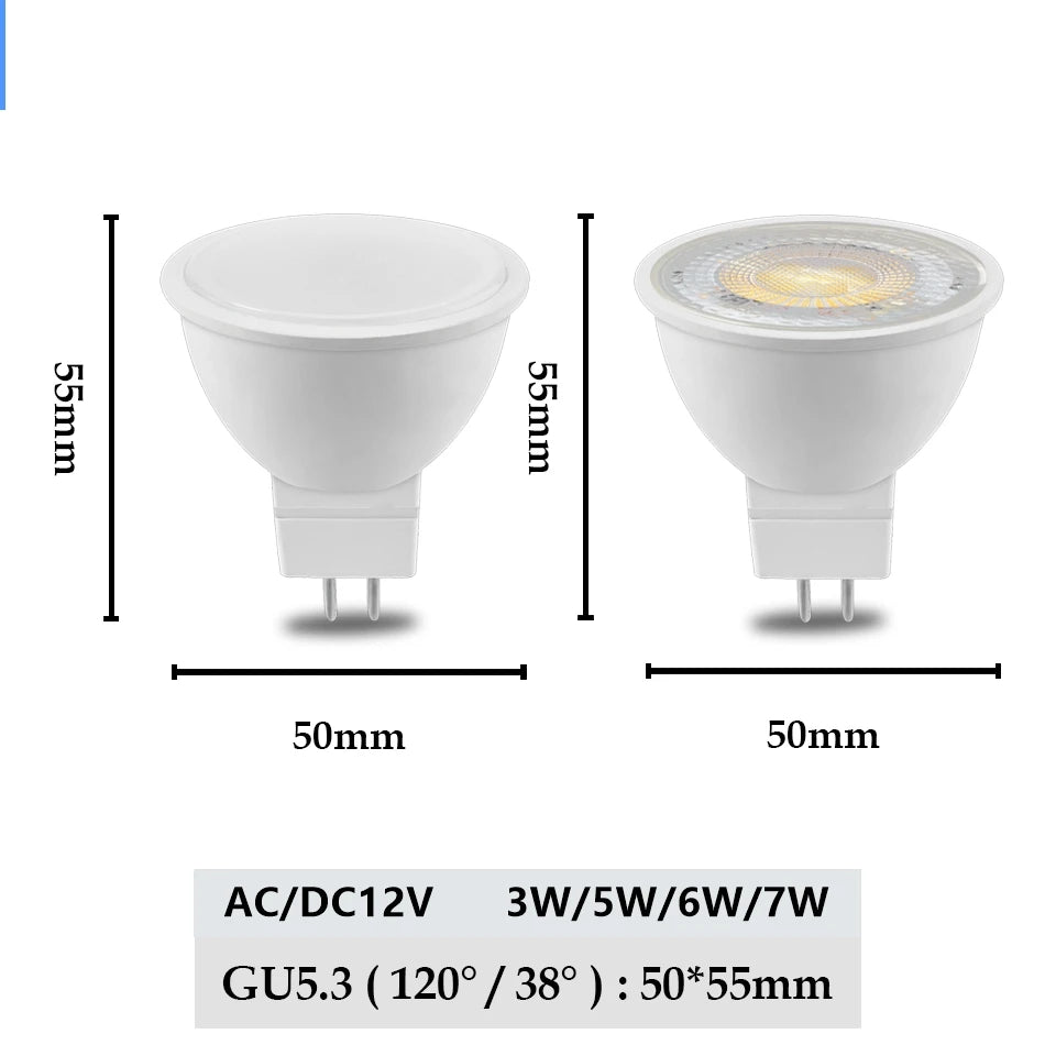 ampoule led downlight blanc moderne 12v 3w 7w 3000k 4000k 6000k