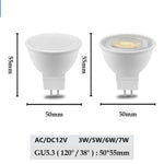 ampoules led downlight blanc mat 12v 3w 7w 120deg 3000k 38deg 4000k 6000k modernes