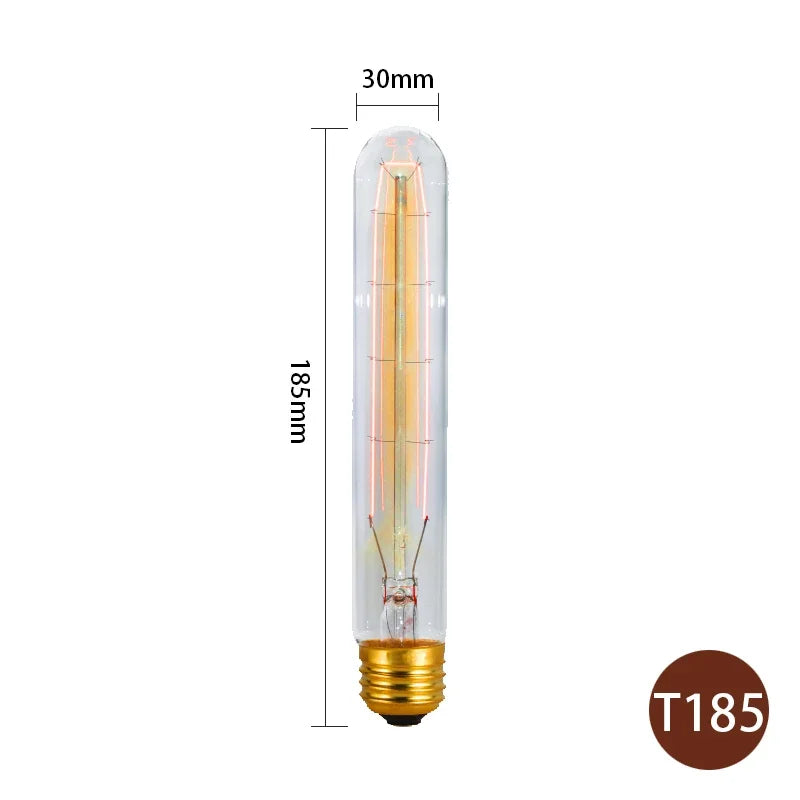 Ampoules Edison vintage filaments spirales dorées transparentes E27 250 lumens 30000h