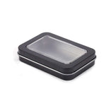 boîte métallique réutilisable noir mat classique rangement ongles artificiels respectueux environnement transparent fil écouteur