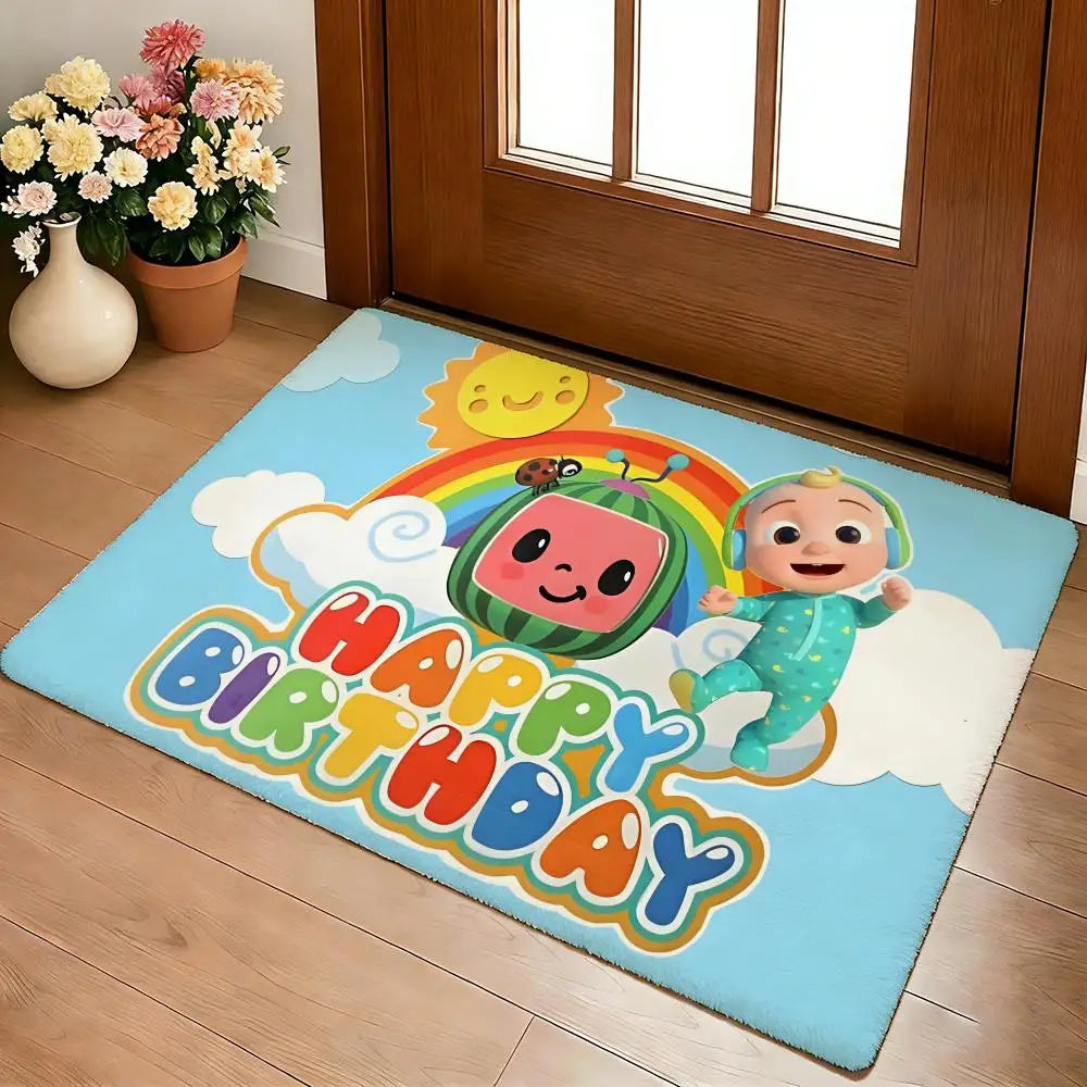 tapis sol enfant motif personnages animés multicolore doux épais chambre salon moderne